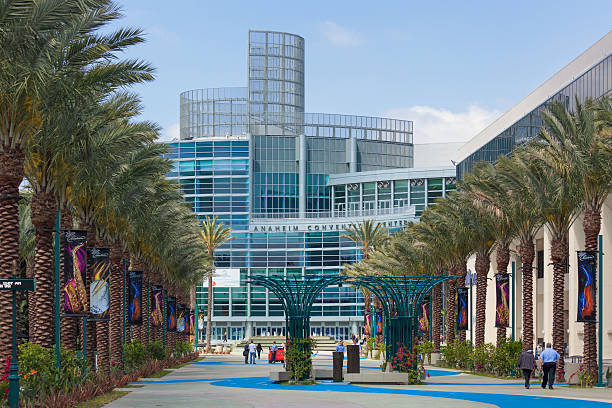 Anaheim Convention Center Anaheim, California, USA - May 1, 2013: Anaheim Convention Center, opened in 1967, is one of the largest convention centers on the west coast of the United States. anaheim california stock pictures, royalty-free photos & images