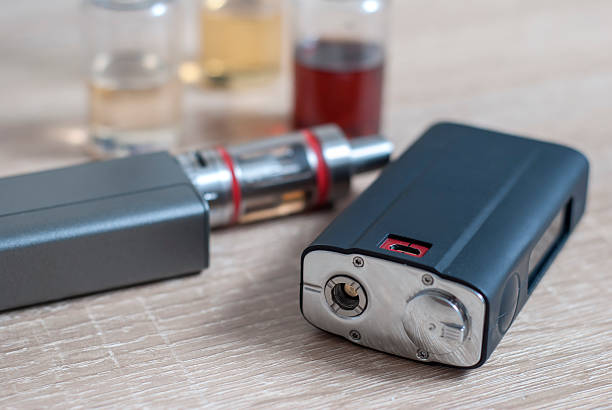 istock e-cigarettes with lots of different re-fill bottles 510057130