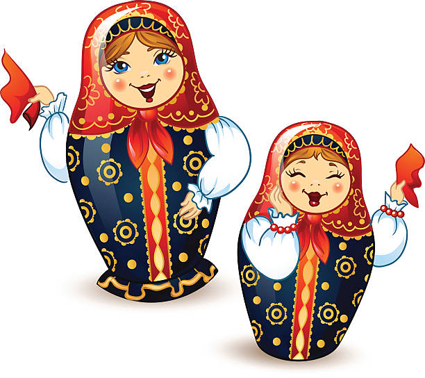 ロシア人形 - russian nesting doll doll babushka russian culture点のイラスト素材／クリップアート素材／マンガ素材／アイコン素材
