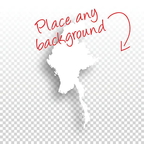 Vector illustration of Myanmar Map for design - Blank Background