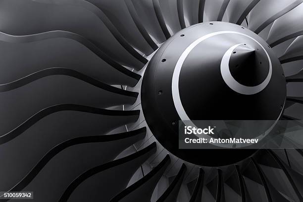 Jet Engine Blades Stock Photo - Download Image Now - Aerospace Industry, Airplane, Turbine