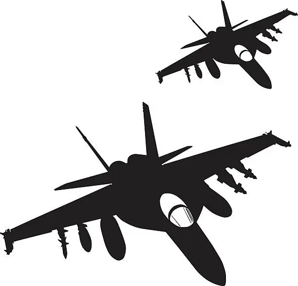 Vector illustration of Air strike. Vector