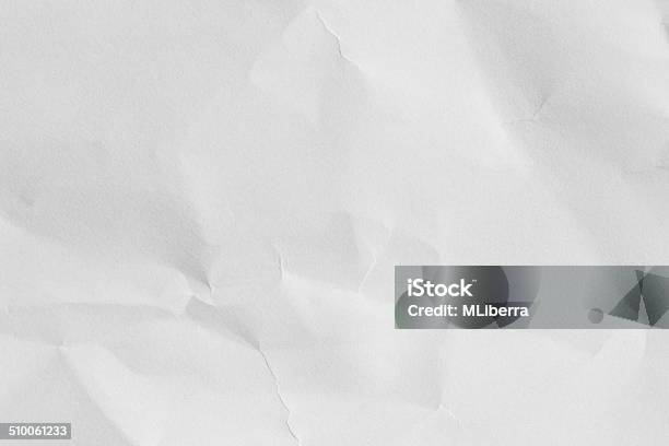 White Textured Paper Stock Photo - Download Image Now - Paper, Wrinkled, White Color