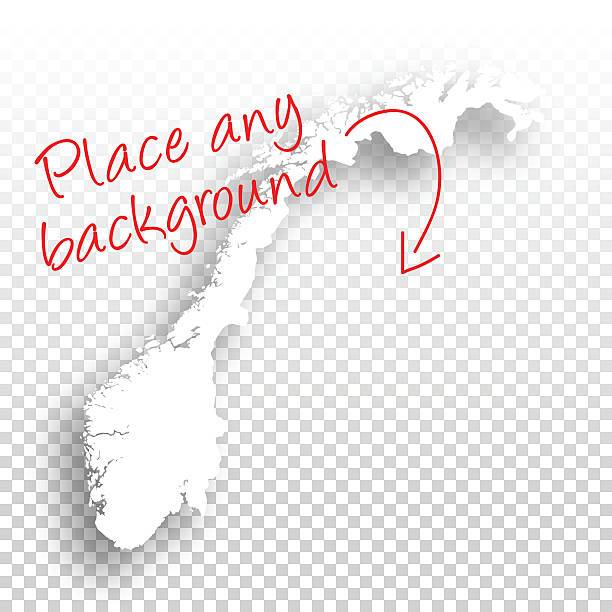 ilustrações, clipart, desenhos animados e ícones de noruega mapa para o design-fundo em branco - map of norway