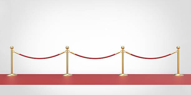 istock red event carpet gold fence isolated on a white background; 510062681