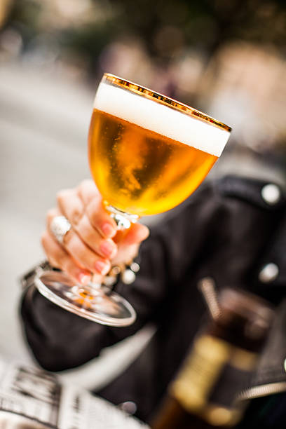 Belgian beer stock photo