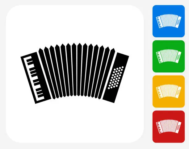 Vector illustration of Accordion Icon Flat Graphic Design