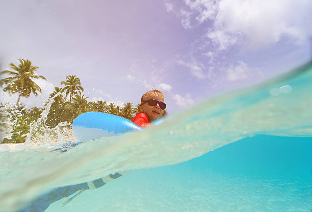istock little boy swimming at tropical beach 510064064