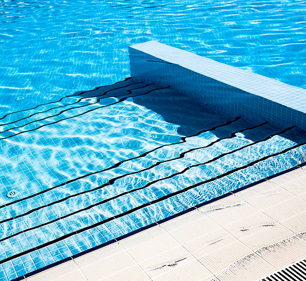 istock Stairs clear blue swimming pool 510065912