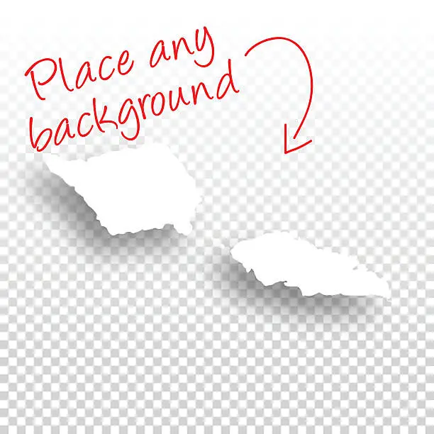 Vector illustration of Samoa Map for design - Blank Background