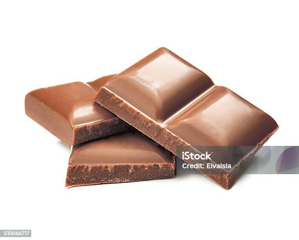 Chocolate Pieces Stock Photo - Download Image Now - Block Shape, Chocolate, Cut Out