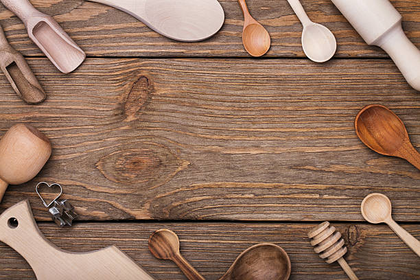 istock Set of kitchen utensils on the table 510067398