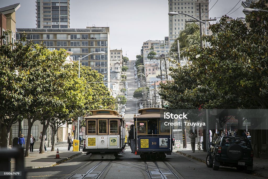 Cable Car San Francisco cable car. Avenue Stock Photo