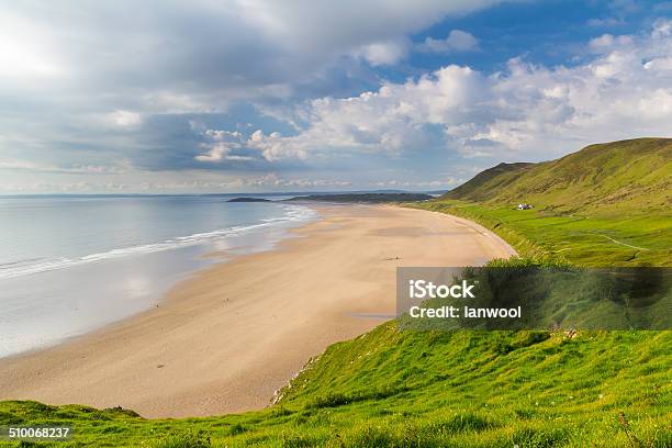 Rhossili Bay Wales Uk Stock Photo - Download Image Now - Rhossili Bay, Gower Peninsular, Bay of Water