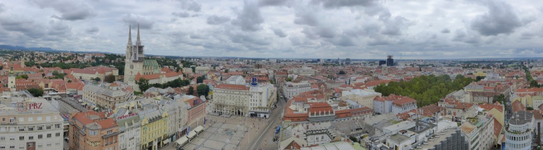 Europe Croatia Zagreb Panorama