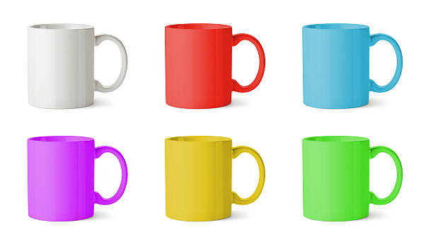 istock Six mugs of various colors 510068438