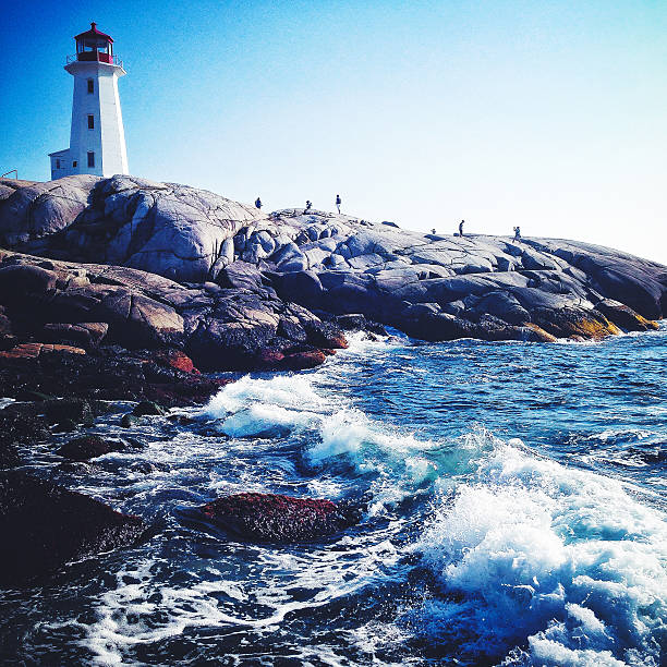 Partly sunlit lighthouse