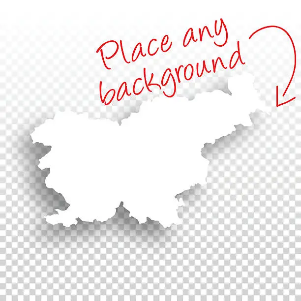Vector illustration of Slovenia Map for design - Blank Background