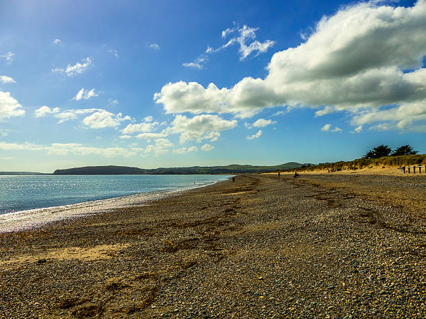 pwllheli - coastline pebble the lleyn peninsula wales foto e immagini stock