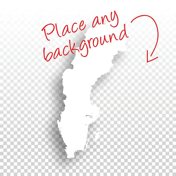 Vector illustration of Sweden Map for design - Blank Background