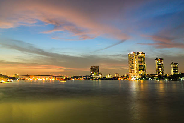istock Downtown View of Chao Phraya  River at twilight , Bangkok 510073386