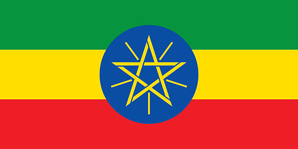 flagge äthiopien - ethiopia stock-grafiken, -clipart, -cartoons und -symbole