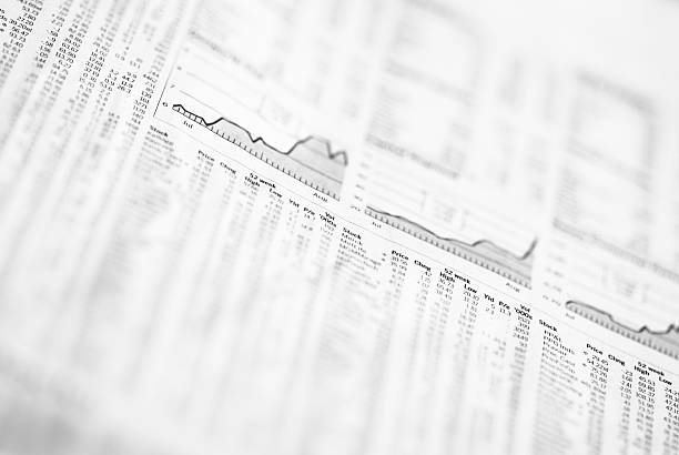 Stock Markets Newspapers. Analysis of the stock market. stock photo
