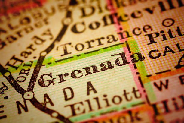 istock Grenada, Mississippi on an Antique map 510078608