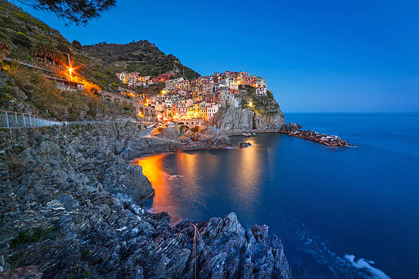 istock Manarola town at night, Italy 510079408