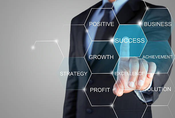 istock Concept of successful business strategy on touch screen 510081110