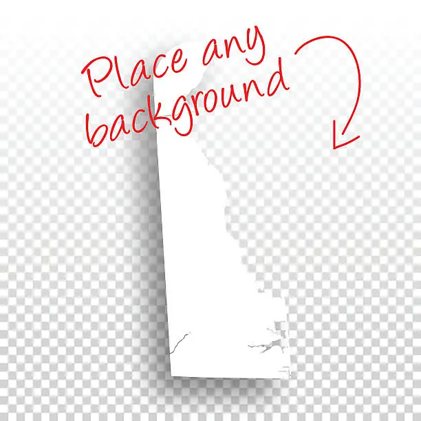 Vector illustration of Delaware Map for design - Blank Background