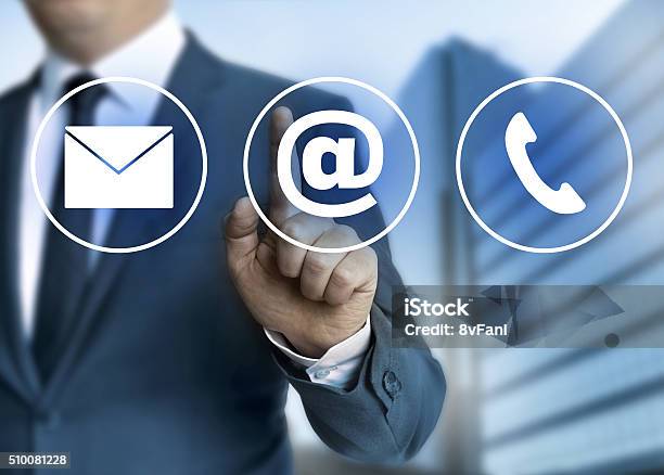 Contact Email Letter And Phone Concept Stock Photo - Download Image Now - Contact Us, Connection, Adult