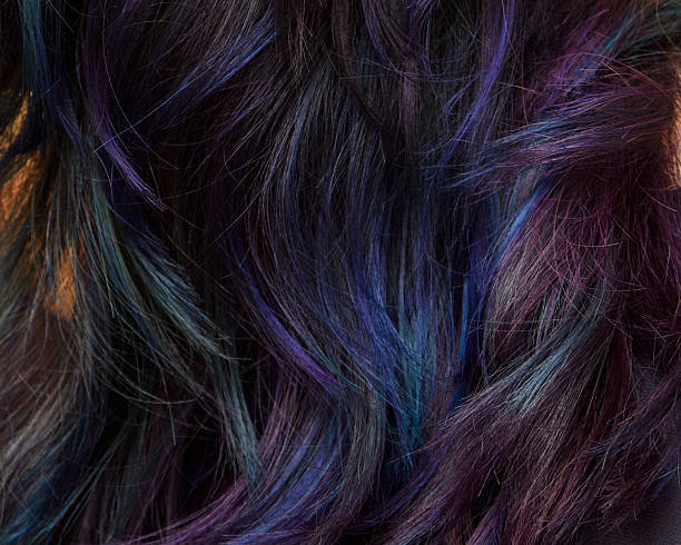 istock Deep Violets Blues and Teals Accent Wavy Hairstyle 510082342