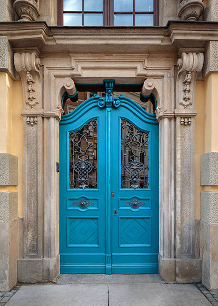 istock Traditional european facade with entance door 510082636