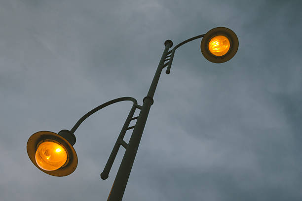 istock Old style street lantern in sunset 510084794