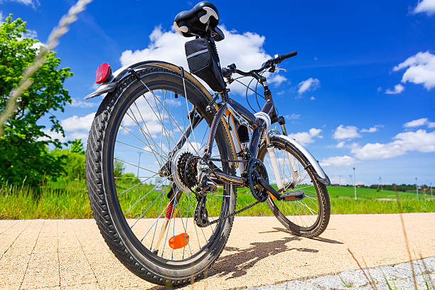 istock Bike on the bicycle path at sunny day 510086092