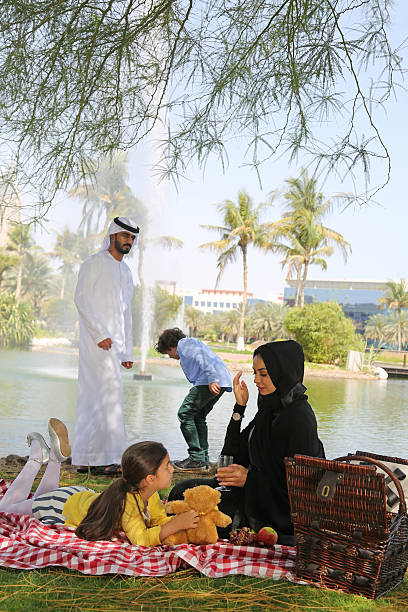 istock Arab family enjoying their leisure time in picnic 510086690