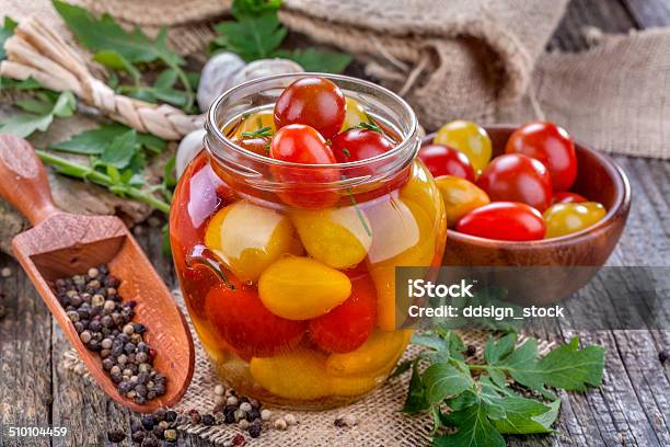 Canned Tomato Stock Photo - Download Image Now - Preserves, Tomato, Autumn