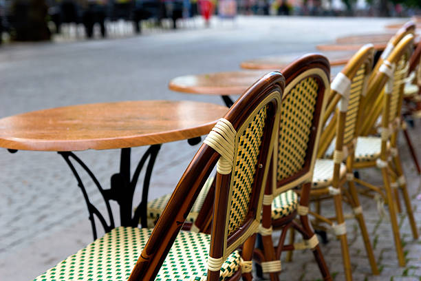 istock empty chairs and tables at street cafe 510106229