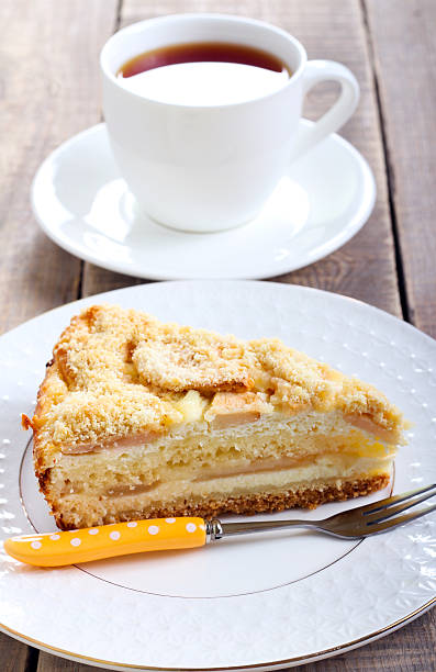 istock Slice of apple cheesecake 510108035