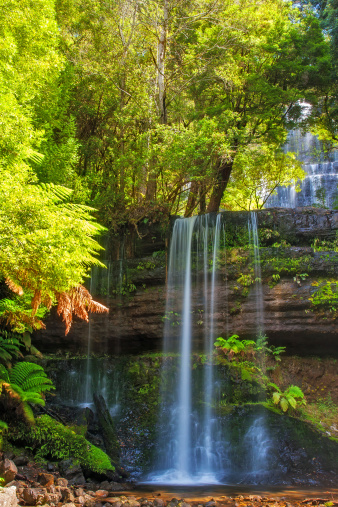 Russell Falls in Mount Field National Park Tasmania Australia