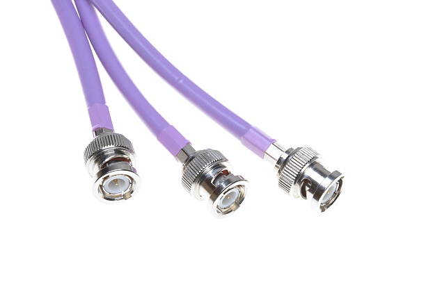 동축 케이블 (bnc 커넥터 - cable coaxial cable television connection block 뉴스 사진 이미지