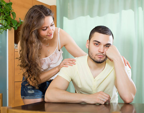 istock Loving woman asking for forgiveness from man 510127045