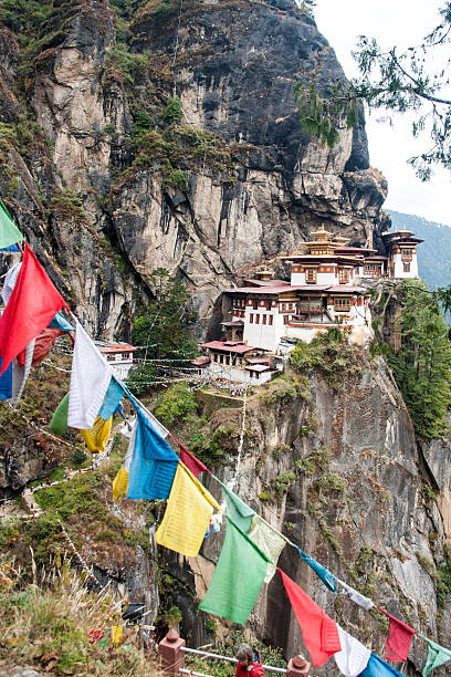 istock Tiger’s Nest temple and prayer flags, Bhutan 510129097