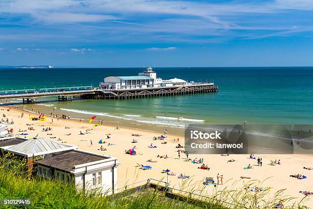 Bournemouth Beach Dorset Stock Photo - Download Image Now - Beach, Blue, Coastal Feature