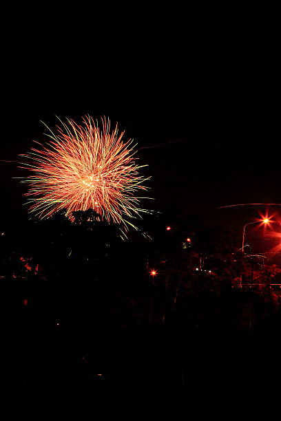 istock Firewoks Low in the City 510150960