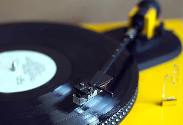 istock Turntable with vinyl record closeup 510151188