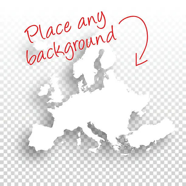 Vector illustration of Europe Map for design - Blank Background