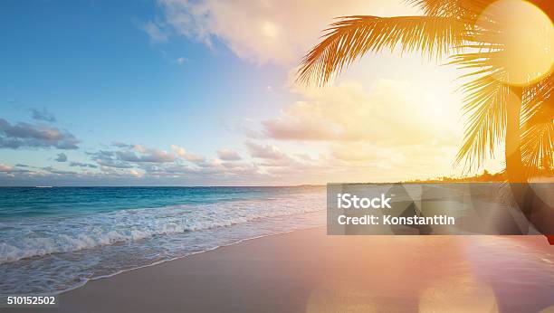 Art Summer Vacation Ocean Beach Stock Photo - Download Image Now - Beach, Sunrise - Dawn, Tropical Climate