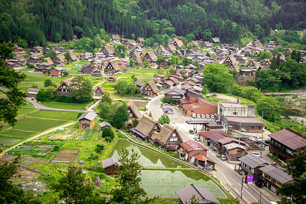 istock Old Japanese Village Birdseye view 510152508